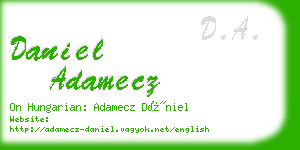 daniel adamecz business card